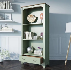 Стеллаж из массива дерева "Olivia" арт CB3003 в интерьере