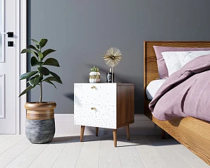 заказать Тумбочка "Berber" с двумя ящиками 15 принт арт BB03/Print_15, разноцветная