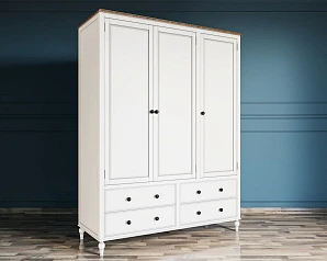 купить красивые Шкаф трехстворчатый "Odri" с ящиками арт od2127KR3 в интернет-магазине