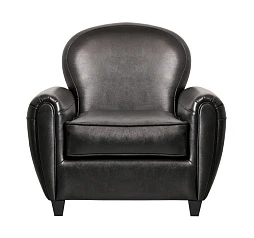 заказать стильное Кожаное кресло черное Flog