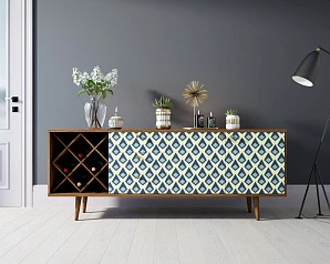 купить Комод "Berber" удлиненный с бутылочницей 13 принт арт BB15/Print_13 в интернет-магазине