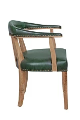 купить Мягкий стул с подлокотниками Tanner Green Leather в интернет-магазине