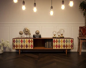 красивые Консоль в Скандинавском стиле под TV "Bruni print" арт BR-22P