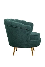 заказать стильные Низкое кресло ракушка Pearl зеленый Boucle