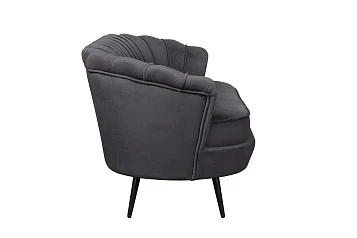 купить Диван ракушка для гостиниц Pearl Triple Black на черных ножках