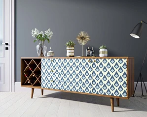 купить Комод "Berber" удлиненный с бутылочницей 13 принт арт BB15/Print_13 в интернет-магазине