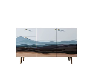 купить стильные Комод "Berber" с двумя дверками и ящиками принт 11 арт BB17/Print_11 в интернет-магазине