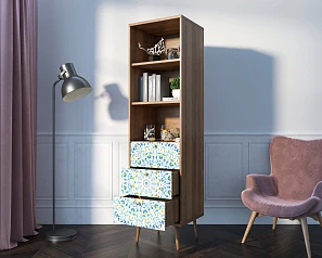 купить красивый Стеллаж с ящиками "Berber" принт 46 арт BB45/Print_46