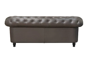 Диван из коричневой кожи Chesterfield Brown Leather 2S