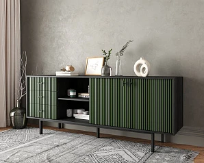 фото Комод с дверками и нишей "Emerson" арт EM15/green/L