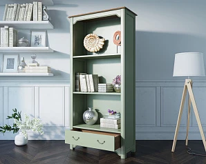 Стеллаж из массива дерева "Olivia" арт CB3003 в интерьере