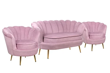 заказать Комплект кресел и дивана ракушка Pearl Double Pink