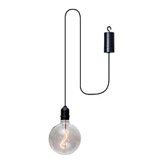 купить 900208 Уличный потолочный светильник VIGNANELLO, LED 1X0,06W, IP44, H195, ?125, пластик, черный/пластик, черный полупрозрачный в интернет-магазине