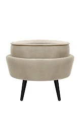 Пуф Pearl Adorn Taupe на черных ножках в интернет-магазине