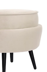 Пуф Pearl Adorn Beige на черных ножках