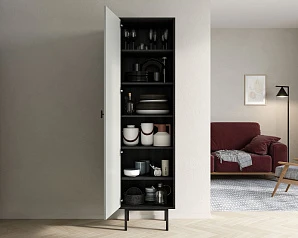 красивый Шкаф c одной дверкой "Emerson" арт EM101/gray/L в интернет-магазине