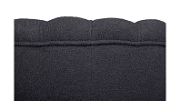 Низкое кресло ракушка Pearl Black Boucle на черных ножках в интернет-магазине