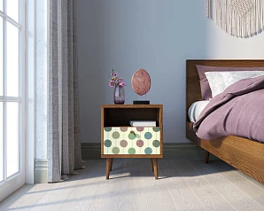 заказать стильные Тумбочка "Berber" с одним ящиком 24 принт арт BB06/Print_24, разноцветная