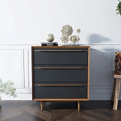 фото Комод "Bruni Black" на три ящика арт BR07Black