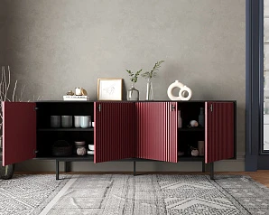 купить Комод с четыремя дверками "Emerson" арт EM01/red/L