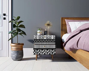 купить стильные Тумбочка "Berber" с двумя ящиками 19 принт арт BB03/Print_19, разноцветная в интернет-магазине