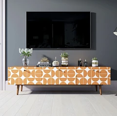 купить стильные Комод "Berber" с ящиками низкий под TV принт 14 арт BB19/Print_14 в интернет-магазине