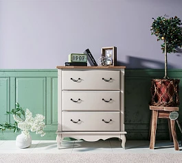 Комод Leontina три ящика арт ST9356 в интерьере