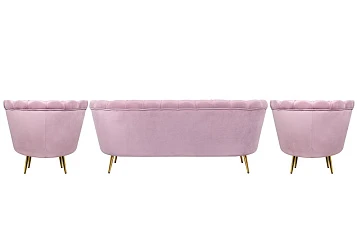 Комплект кресел и дивана ракушка Pearl Triple Pink