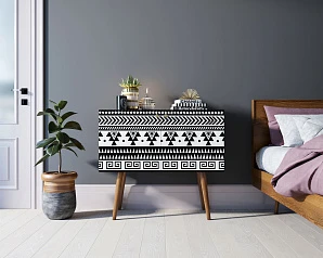 Комод на высоких ножках "Berber" малый принт 19 арт BB13/Print_19 в интерьере
