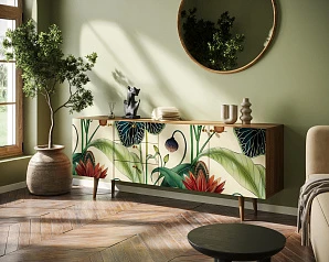 Комод "Berber" удлиненный арт BB11/Print_55 в интерьере