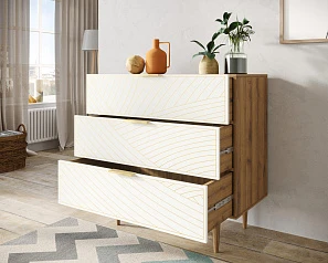 Комод с тремя ящиками "Line" LN12/GR1/beige в интернет-магазине