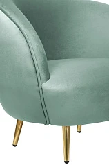 стильное Мягкое кресло для гостиниц Small Benee Green