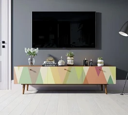заказать стильные Комод "Berber" с ящиками низкий под TV принт 16 арт BB19/Print_16
