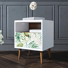 заказать Тумбочка "Berber" с одним ящиком 4 принт арт BB06/Print_04, разноцветная в интернет-магазине