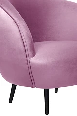 Мягкое кресло Small Benee Pink на черных ножках