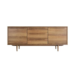 фото Комод "Bruni" с тремя ящиками и дверками арт BR-03 в интерьере