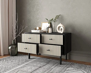 Комод с четырьмя ящиками "Emerson" арт EM05/milky/L на заказ в интернет-магазине