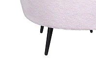 купить Низкое кресло ракушка Pearl Pink Boucle на черных ножках