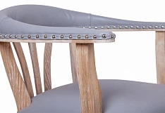 Мягкий стул с подлокотниками Tanner Gray Leather на заказ в интернет-магазине