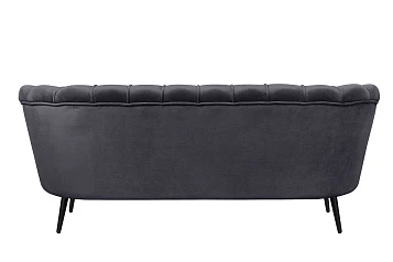 купить Диван ракушка для гостиниц Pearl Triple Black на черных ножках