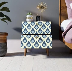 заказать Тумбочка "Berber" с двумя ящиками 13 принт арт BB03/Print_13, разноцветная в интернет-магазине