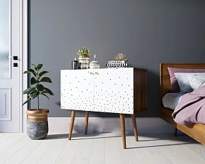 Комод на высоких ножках "Berber" малый принт 15 арт BB13/Print_15