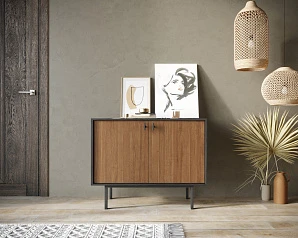 Комод с двумя дверками "Emerson" арт EM02 в интерьере