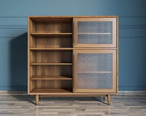 красивый Буфет "Bruni" с витражными стеклами арт BR32