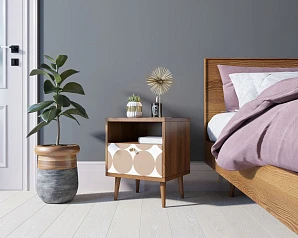 купить красивые Тумбочка "Berber" с одним ящиком 17 принт арт BB06/Print_17, разноцветная в интернет-магазине