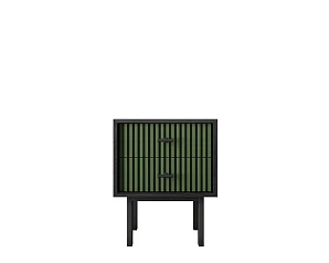 купить Тумбочка с двумя ящиками "Emerson" арт EM16/green/L в интернет-магазине