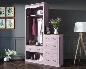 красивые Шкаф-прихожая Leontina Lavanda с комодом арт ST9362L