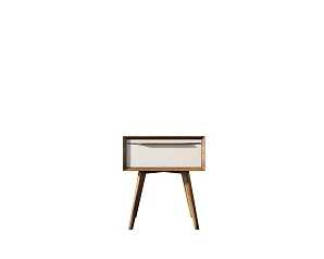 купить стильные Тумба для прихожей в Скандинавском стиле "Bruni white" с ящиком в интернет-магазине