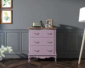 фото Комод Leontina Lavanda три ящика арт ST9356L в интерьере