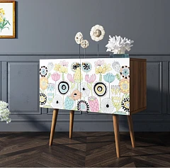 Комод на высоких ножках "Berber" малый арт BB13/Print_03 на заказ